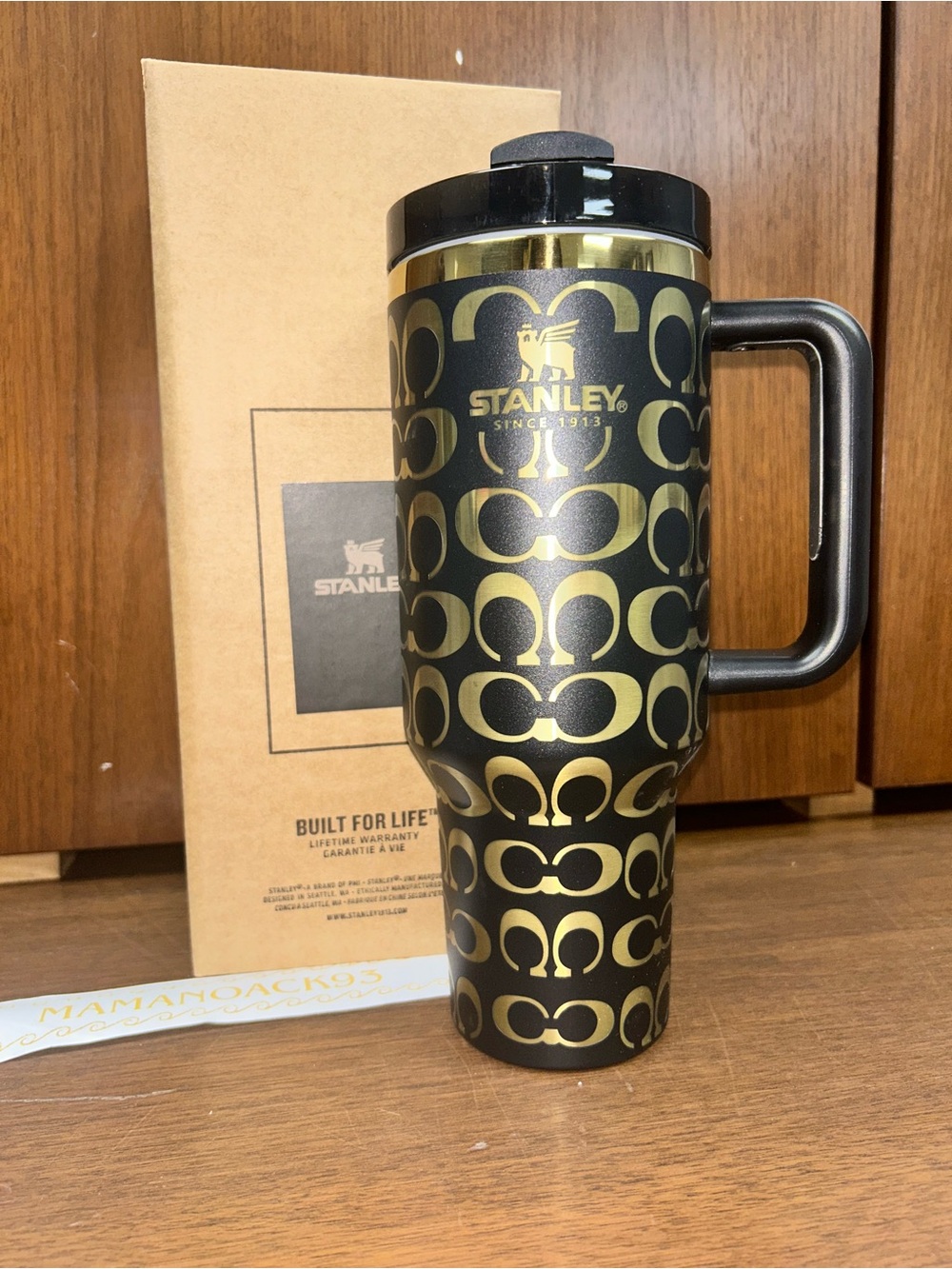 Stanley Black & Gold Tumbler, NEW, 40oz
